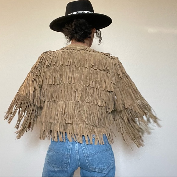 Vintage Full Fringe 100% Leather Jacket - Picture 13 of 15